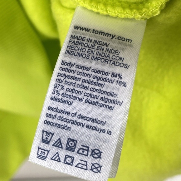 Tommy Jeans Men's Lucca Logo Sweatshirt Neo Lime - Picture 4 of 9